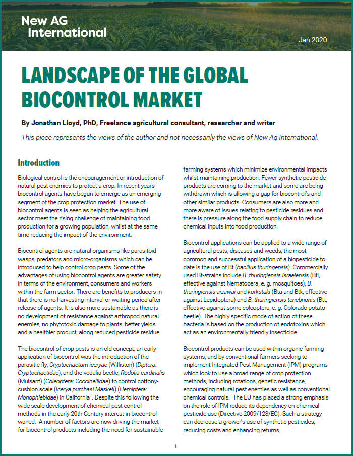 biocontrol agents agriculture