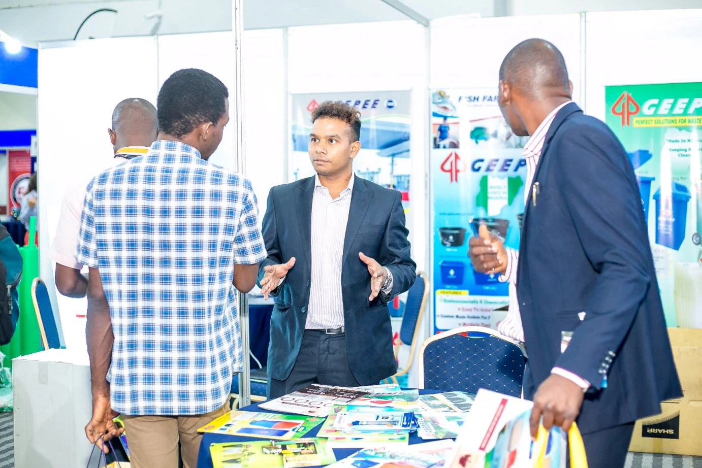 Exhibitors meeting qualified agriculture buyers and agribusiness decision-makers at Growtech West Africa in Lagos, Nigeria.