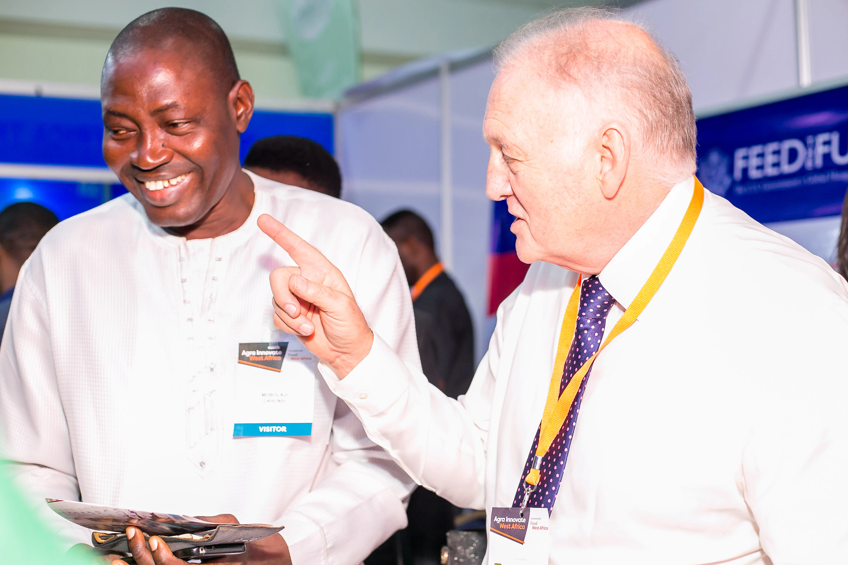 Global agribusiness leaders building strategic partnerships at Growtech West Africa agriculture exhibition.