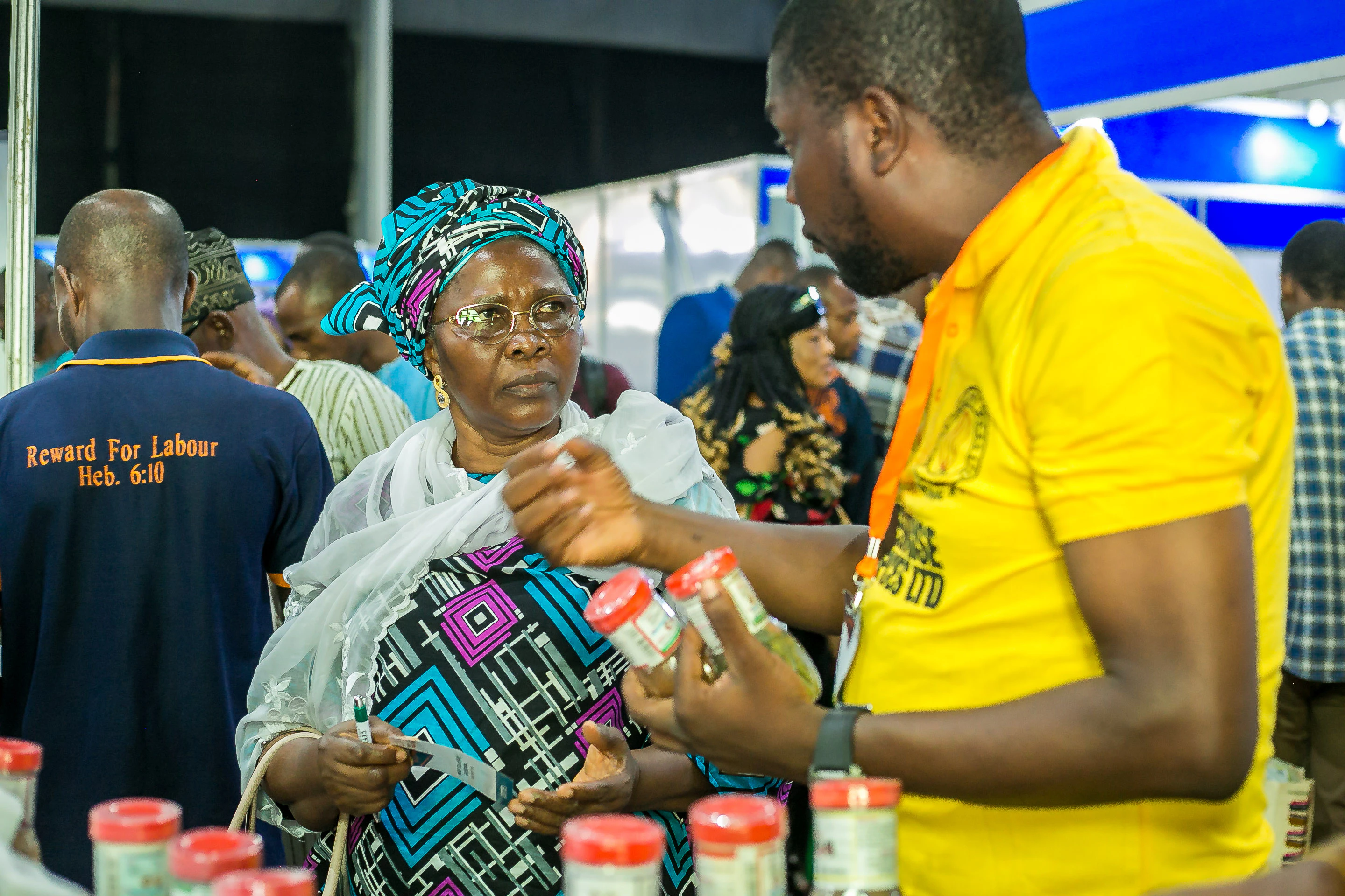Agriculture professionals engaging with exhibitors and learning about innovative farming solutions during Growtech West Africa's certified seminar programme.