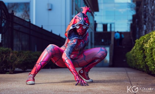 Black Crystal Cosplay as a Spider-Man variant