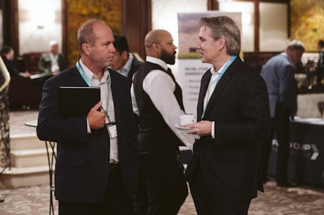 Delegates in conversation during World Ethanol & Biofuels 2025 networking session, connecting biofuels producers and policymakers.