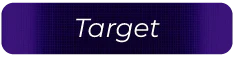 Botão de interface com fundo roxo escuro e textura de circuito, contendo o texto em branco 'Target' em estilo itálico e envolto por uma borda azul.