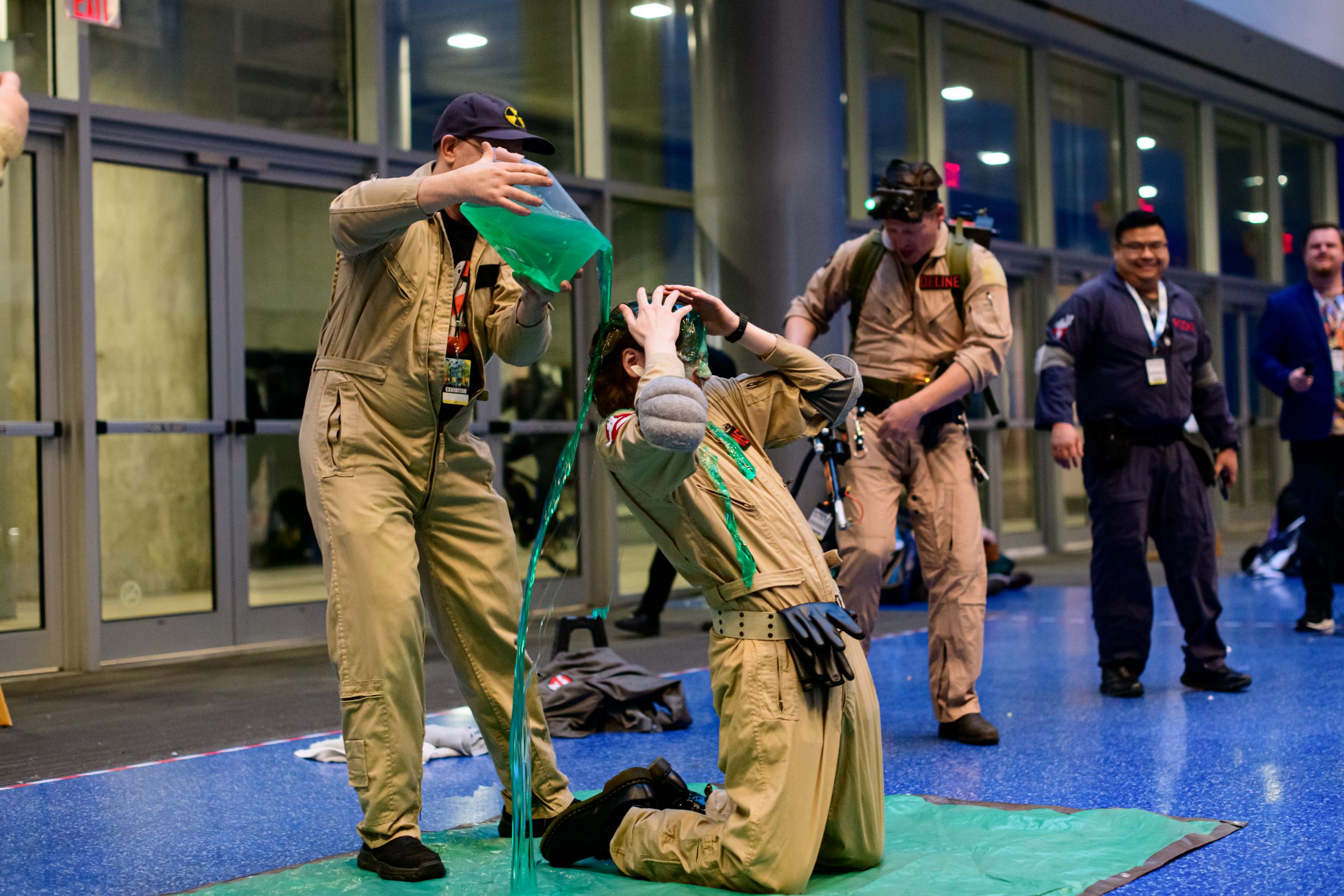 Ghostbusters "sliming" a member