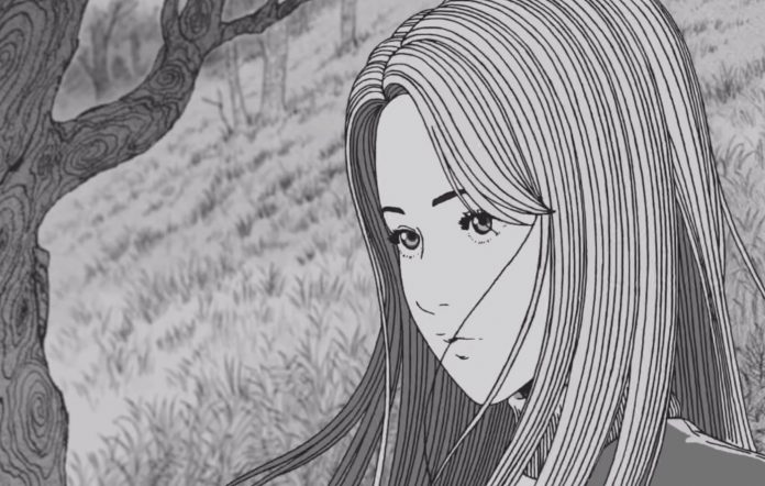 The protagonist of Uzumaki, Kirie Goshima, in a shot from the trailer.