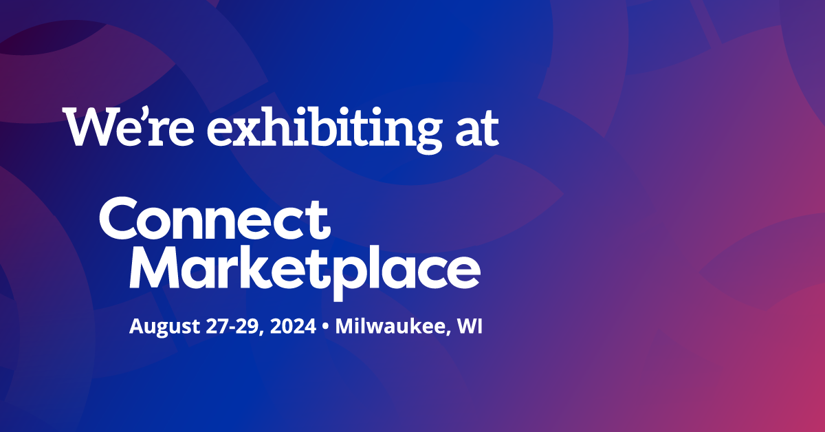 "We're Exhibiting at Connect Marketplace 2024" graphic for exhibitors