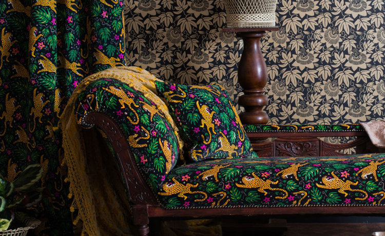 The Monkey Puzzle Tree | How the Leopard Got His Spots Fabric