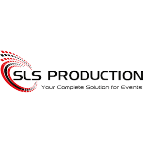 SLS Production logo – MEES 2025 Exhibitor providing full-service event production and audiovisual support