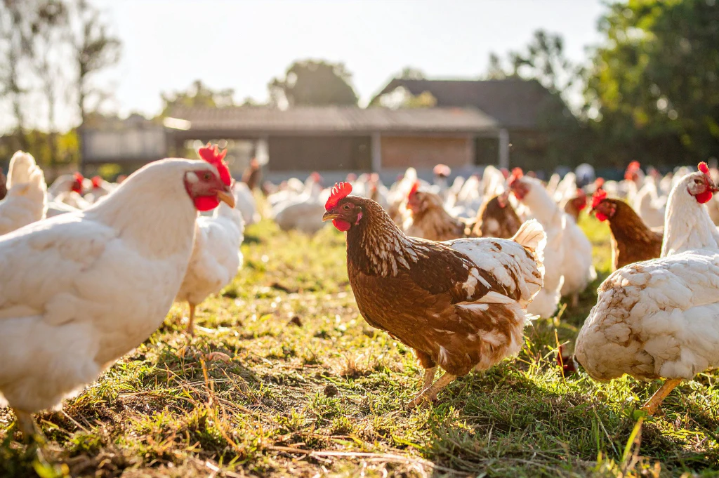 Commercial poultry farming supporting sustainable livestock production and food security