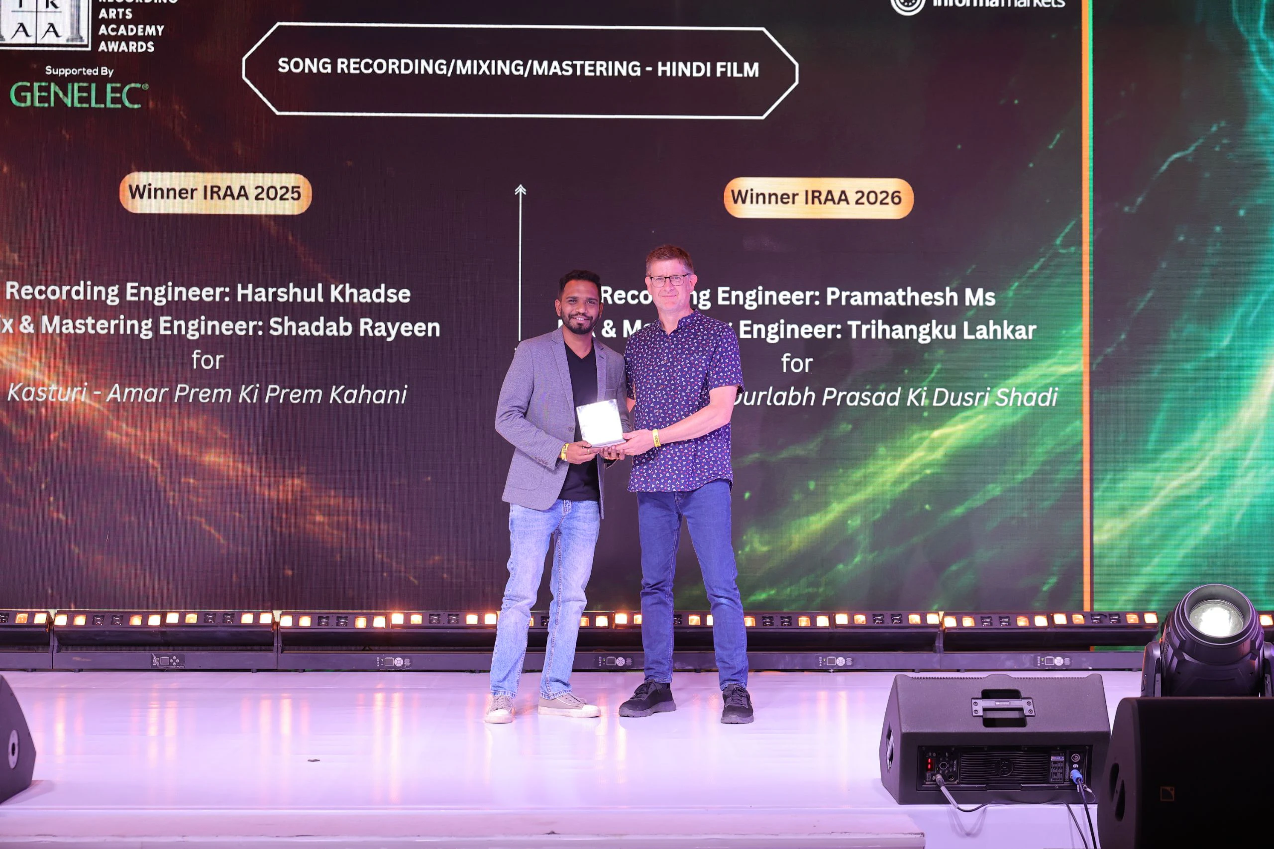 Harshul Khadse won an award for Song Recording, Mixing & Mastering – Hindi Film 2025