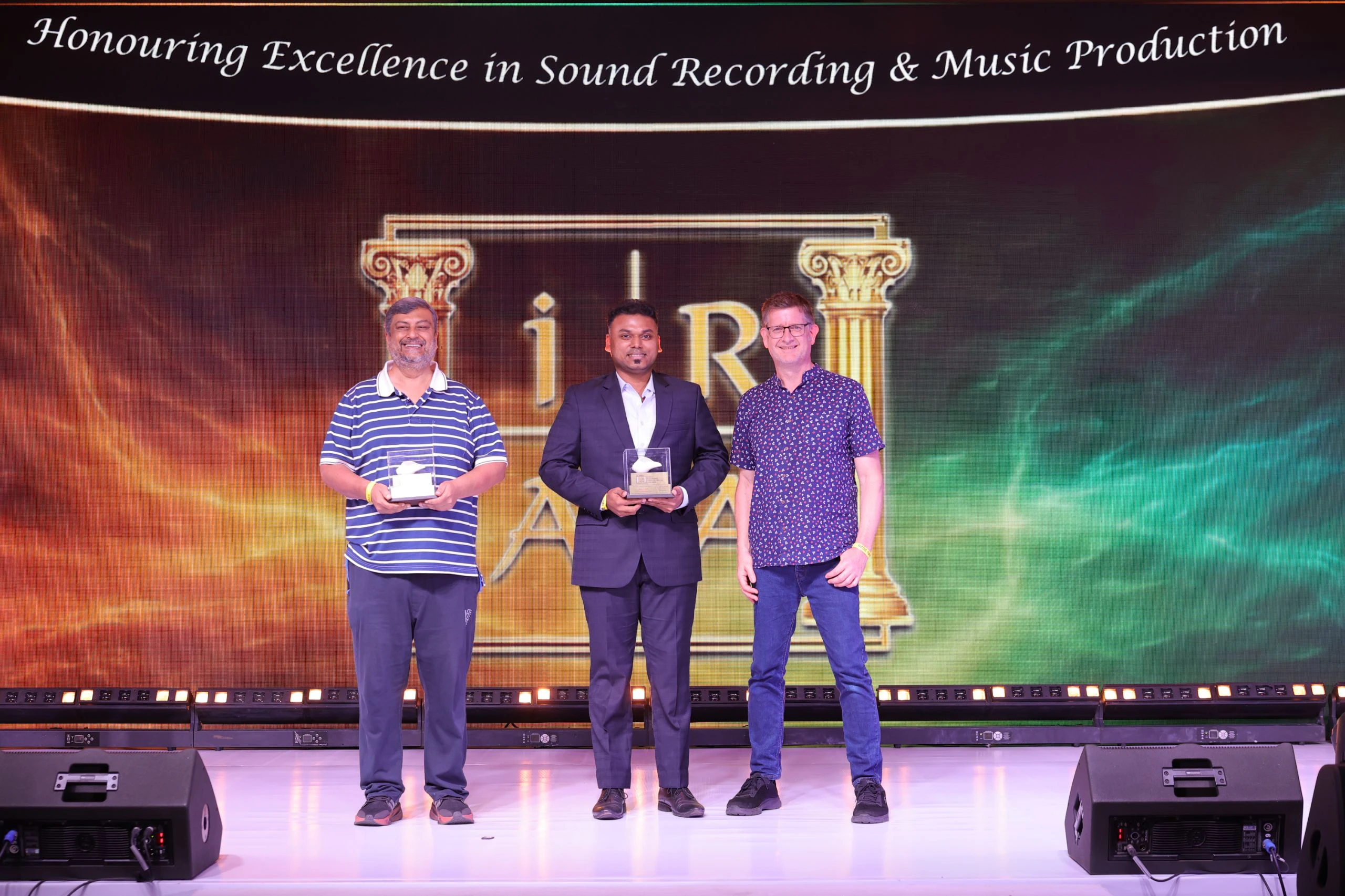 IRAA 2026 - Vincent Joseph & Ashish Saksena received the award for Song Recording, Mixing, Mastering – Regional Film