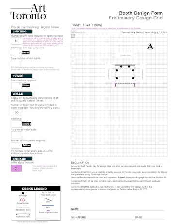 This is an example of a 10x10 size booth where the lights are evenly spaced