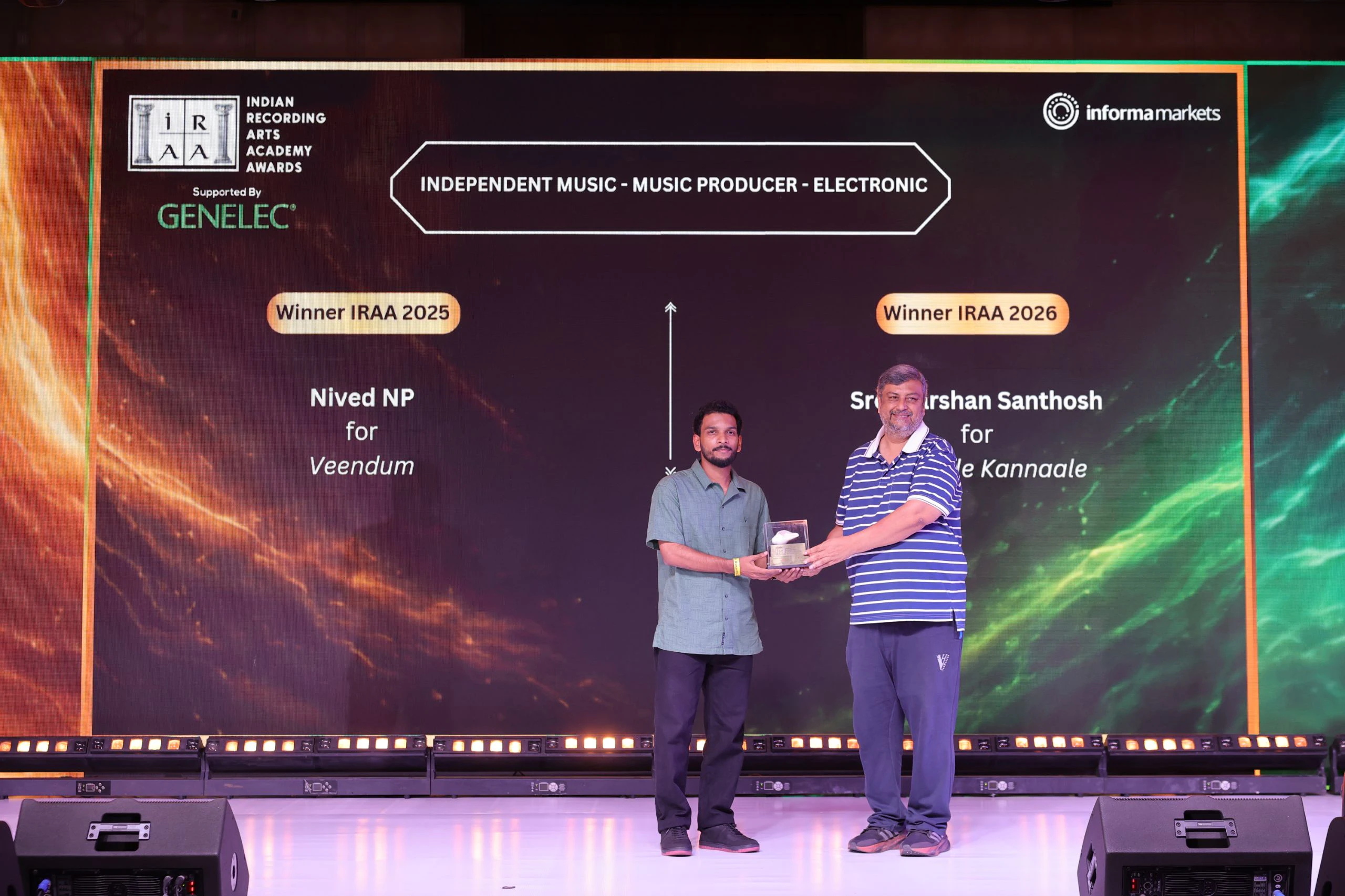 IRAA 2025 - Nived NP won the award for Independent Music - Music Producer – Electronic