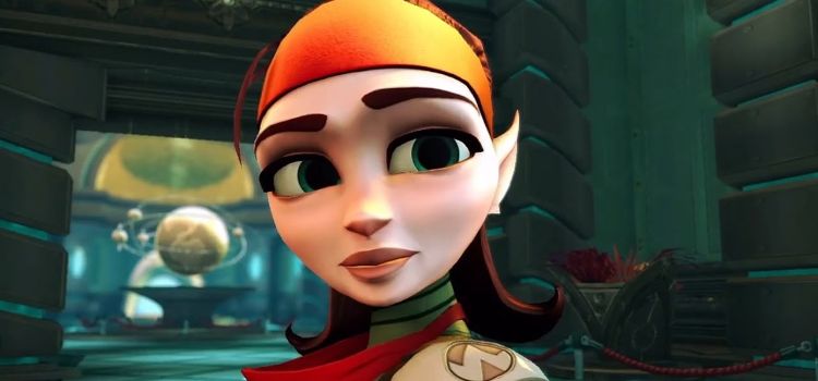 pointy ear woman in an underground lab