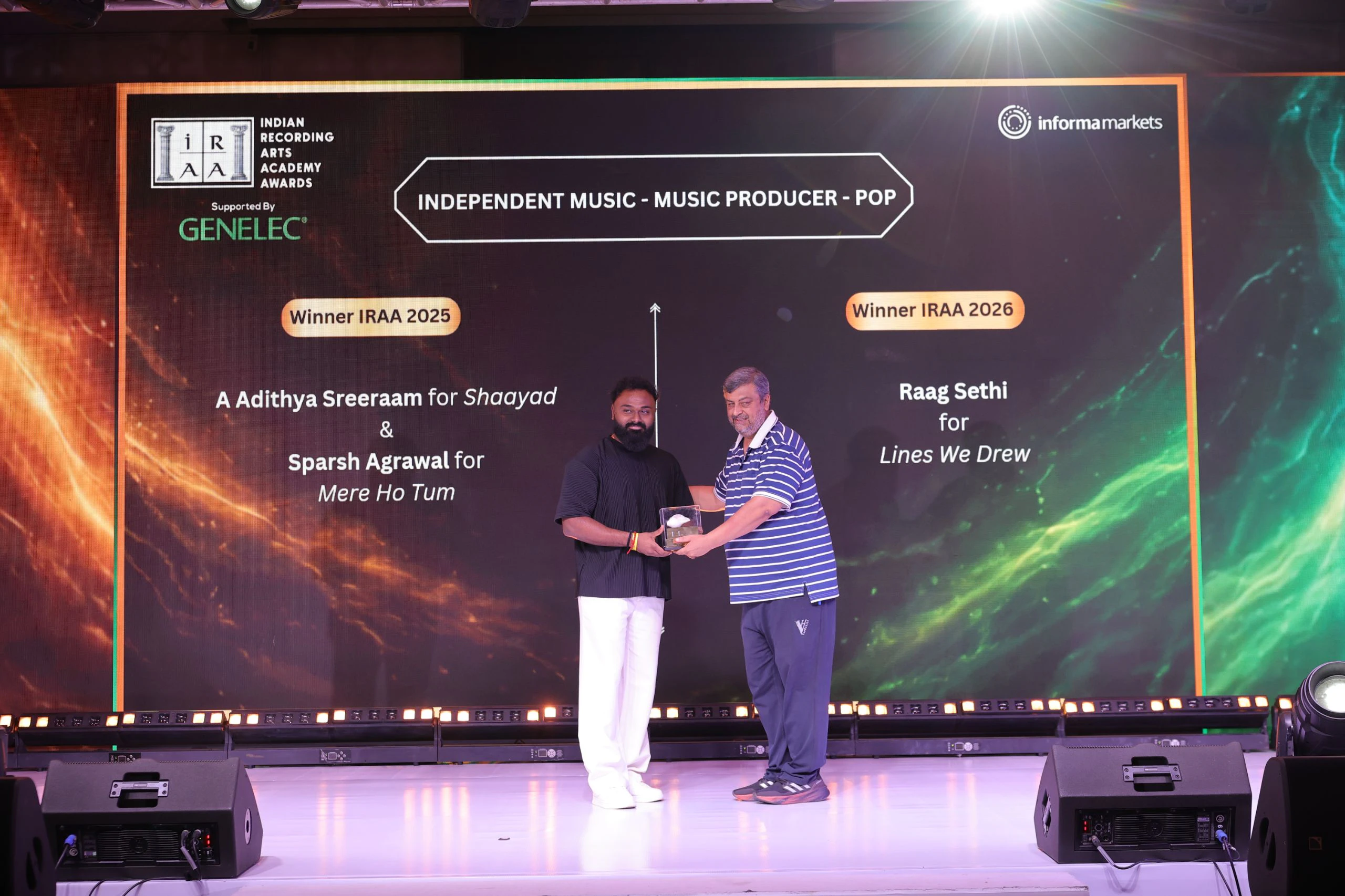 IRAA 2025 - A Adithya Sreeraam won the award for Independent Music - Music Producer – Pop