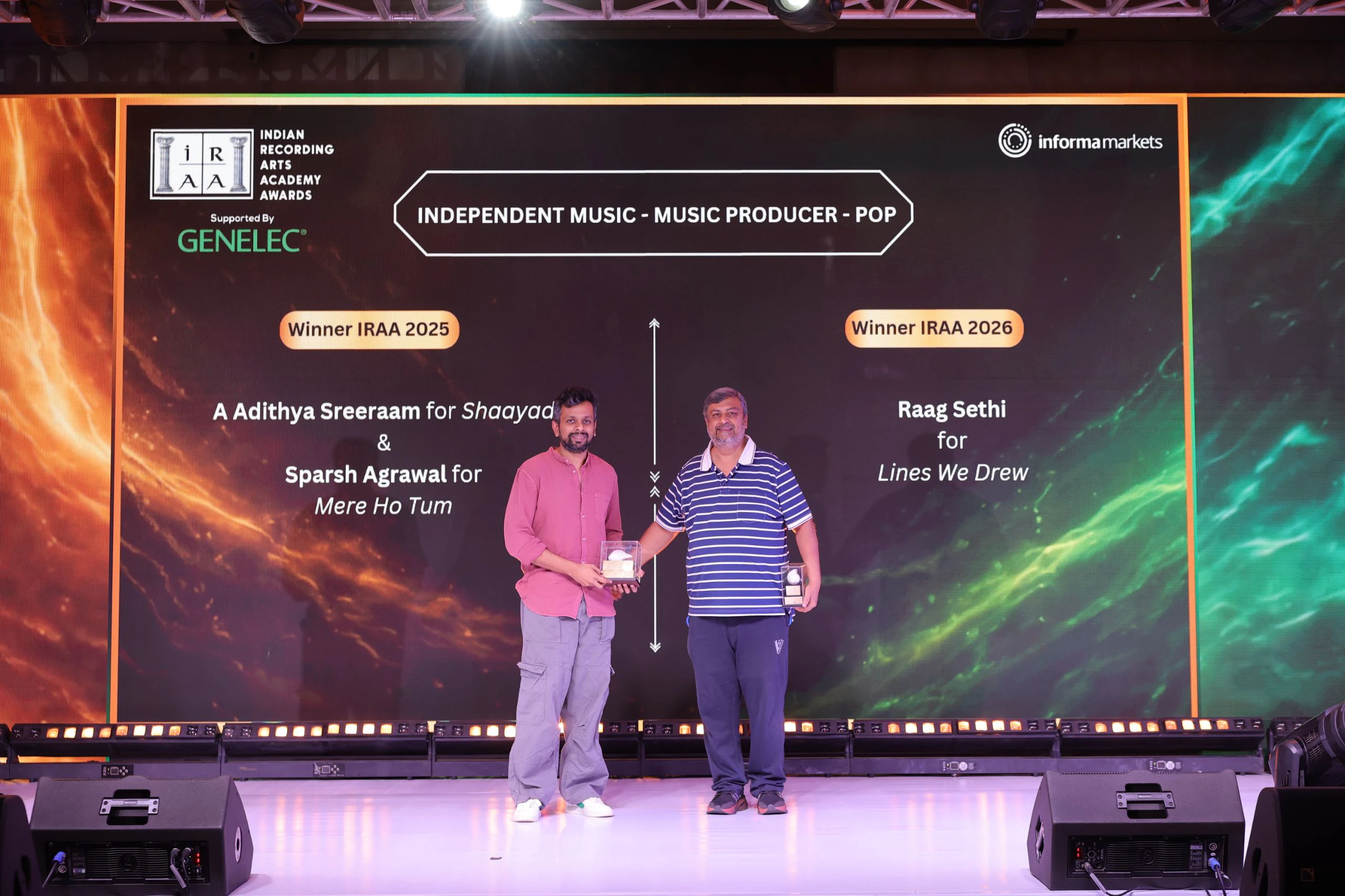 IRAA 2025 - Sparsh Agrawal won the award for Independent Music - Music Producer – Pop