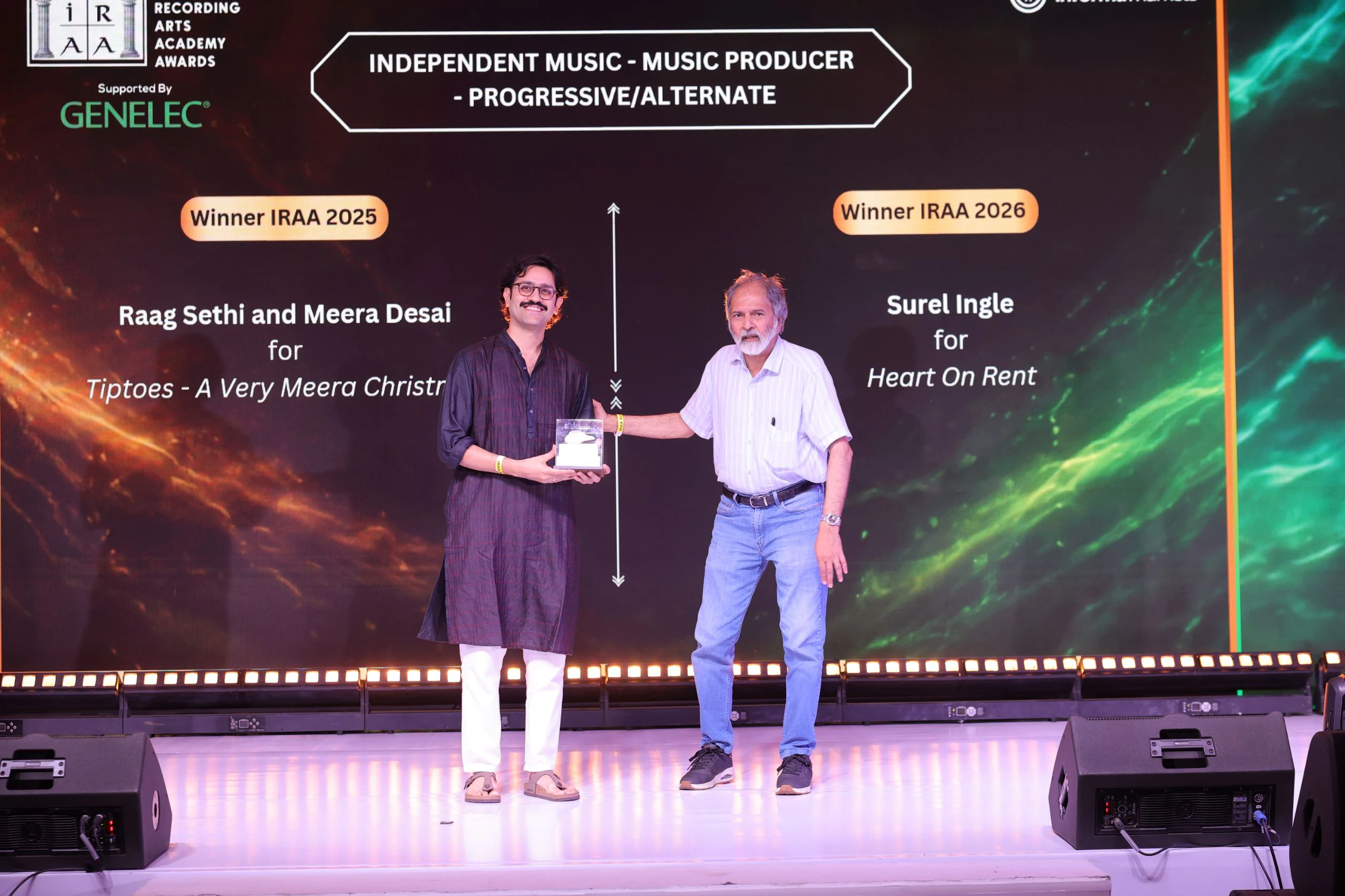 IRAA 2025 - Raag Sethi received the award for Independent Music - Music Producer – Progressive/Alternative