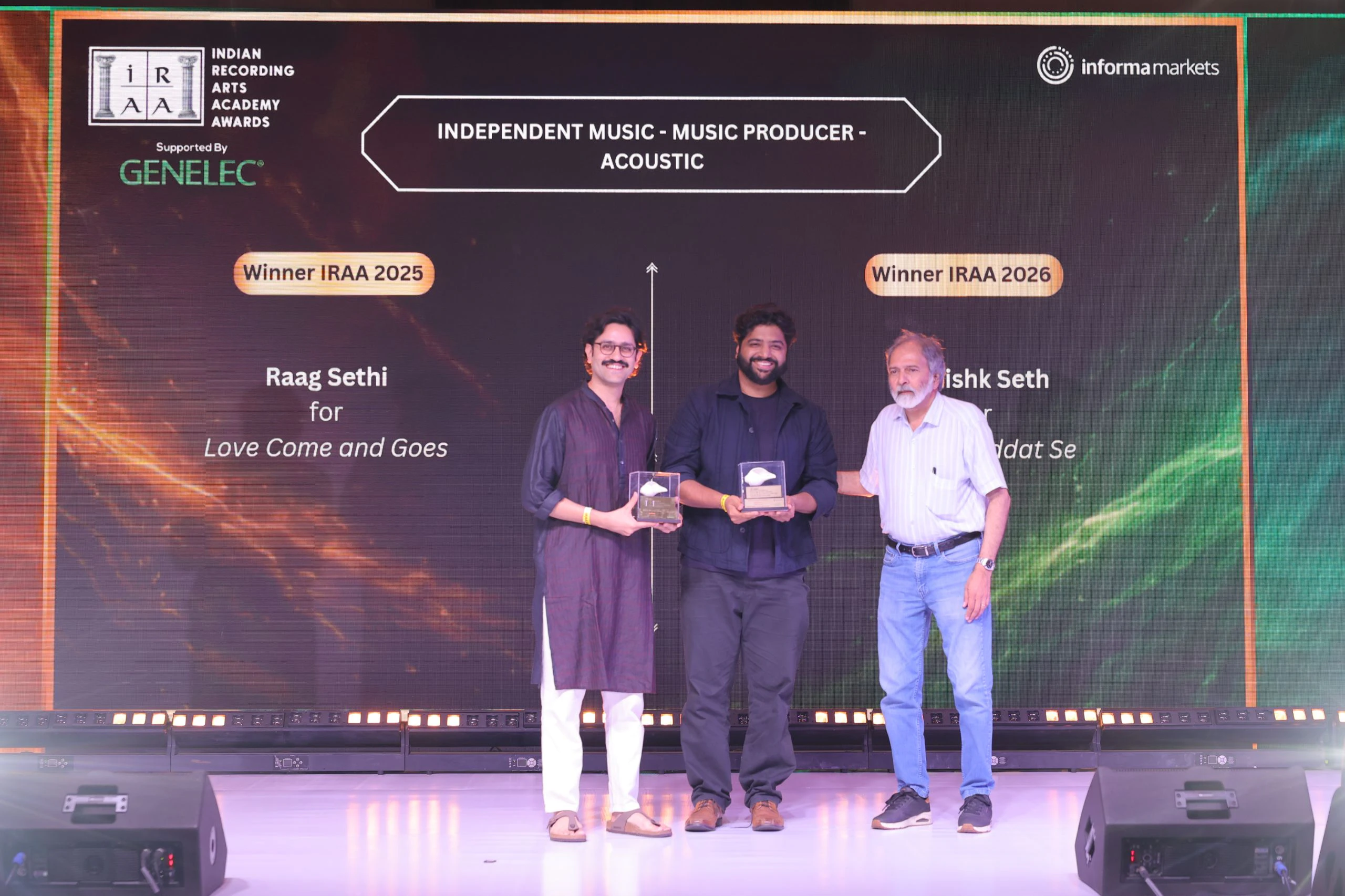 Raag Sethi won the award for Independent Music – Music Producer – Acoustic 2025 and Kanishk Seth won the award for Independent Music – Music Producer – Acoustic 2026