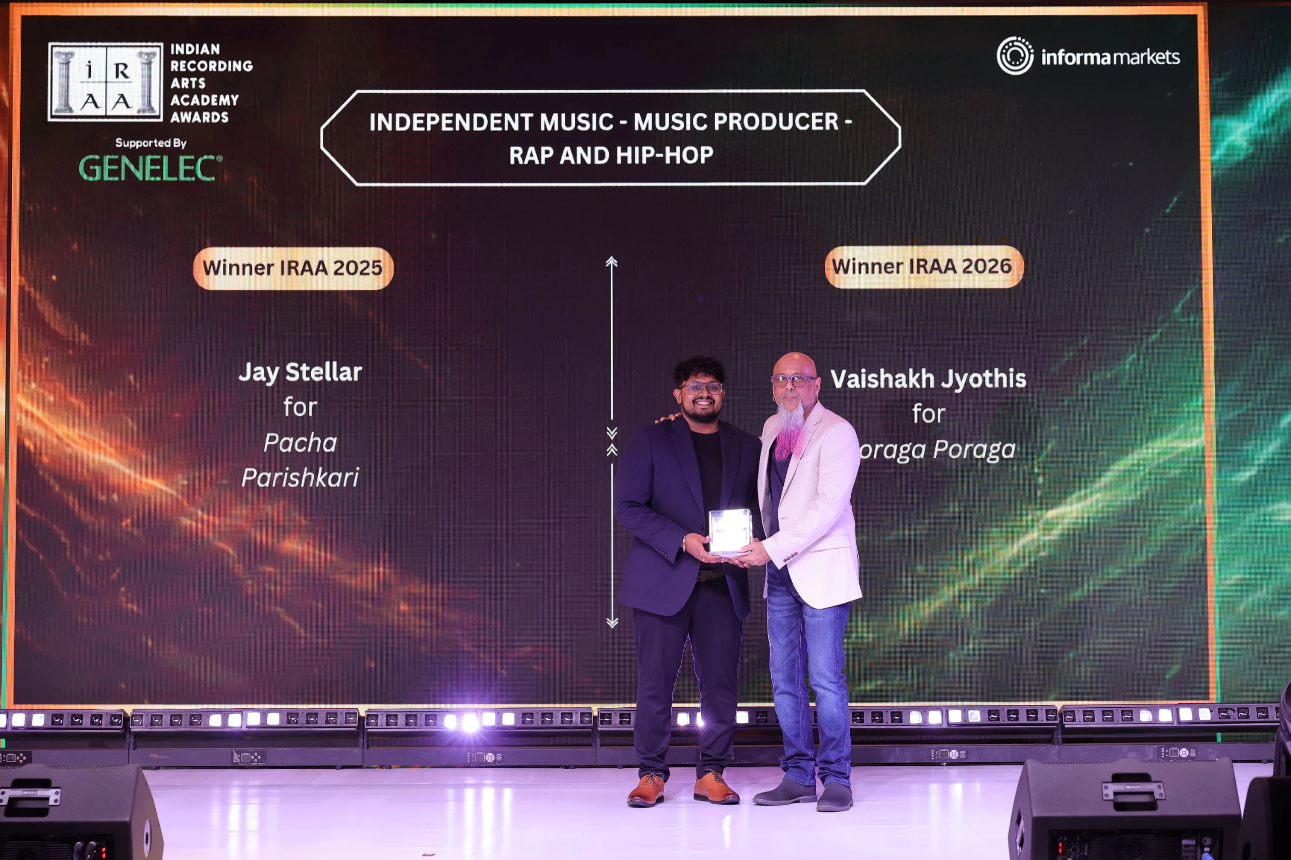 IRAA 2026 - Vaishakh Jyothis won the award for Independent Music – Music Producer – Rap & Hip-Hop