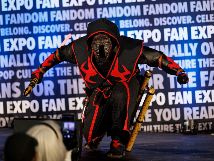 Cosplayer as Darth Odium from Star Wars