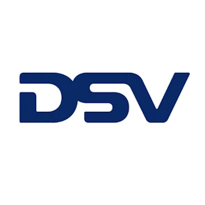 DSV logo – Exhibitor at MEES 2026 providing end-to-end logistics, warehousing, and global transportation services