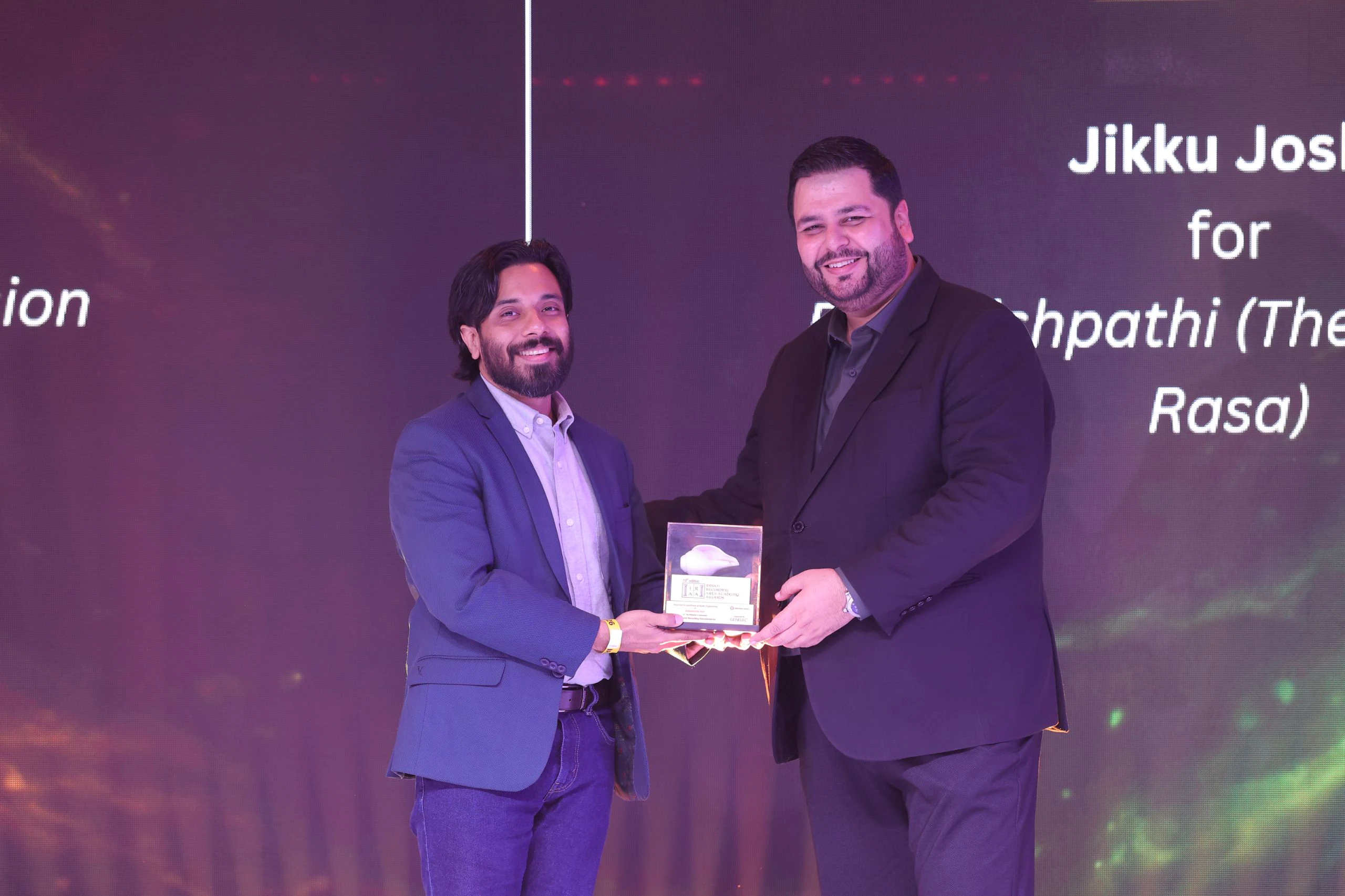 IRAA 2025 - Debangshu Roy gets felicitated again for winning for Sync Sound Recording for Documentaries