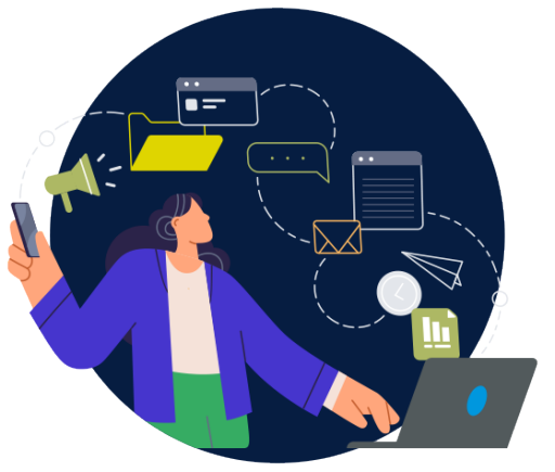 Por meio de conteúdos