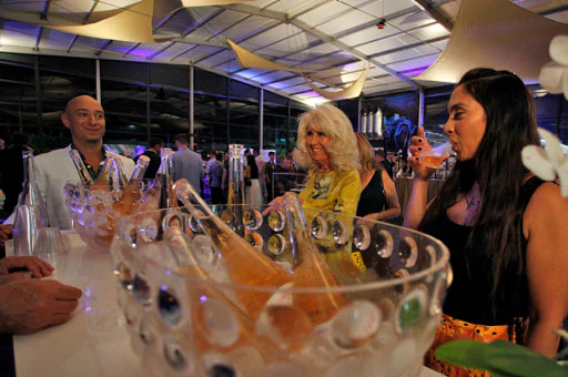 Networking at Superyacht Village at FLIBS