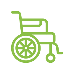 Placement of ramps for the access of people with disability