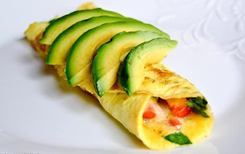 a photo ofveggie omelet