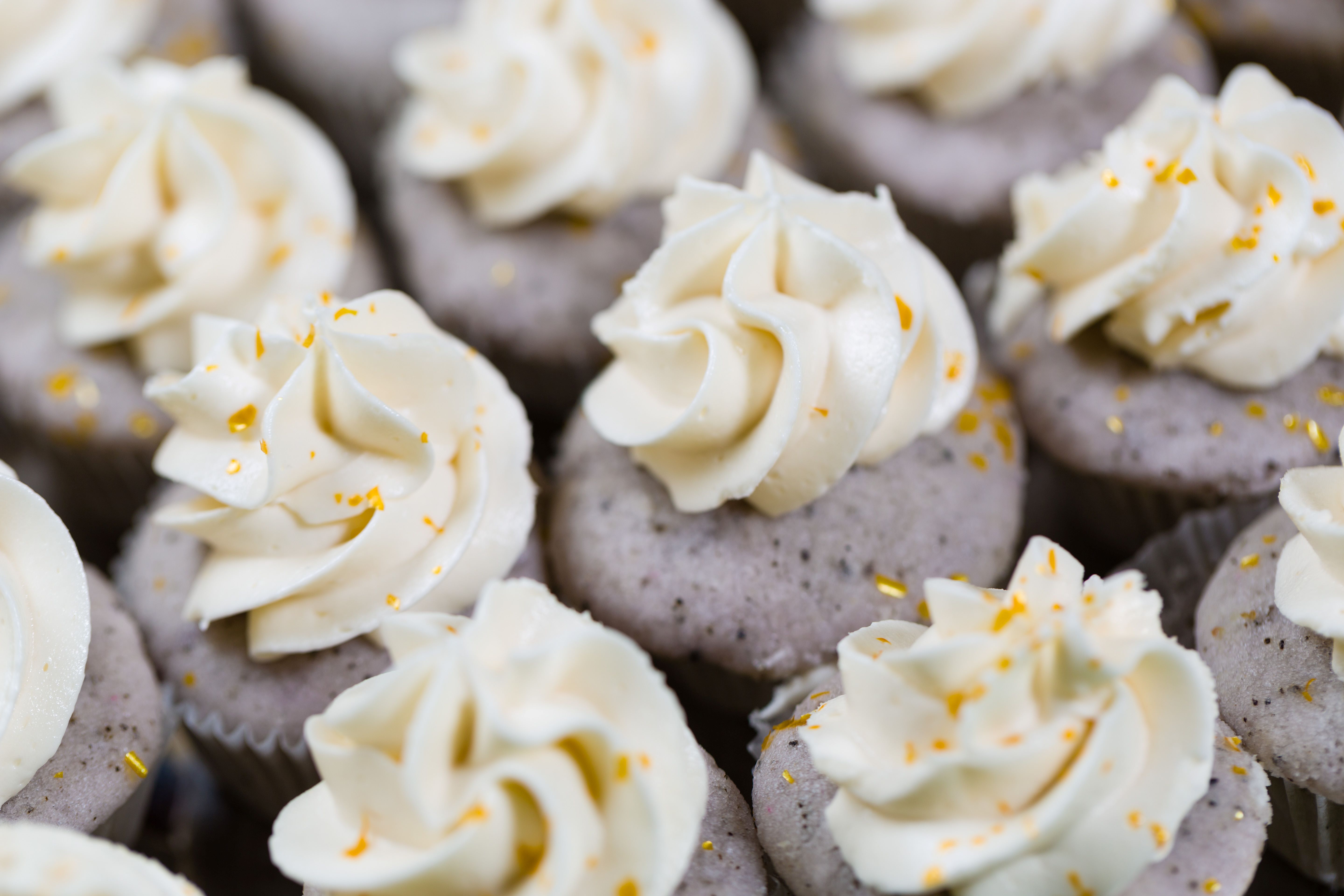 mini purple cupcakes