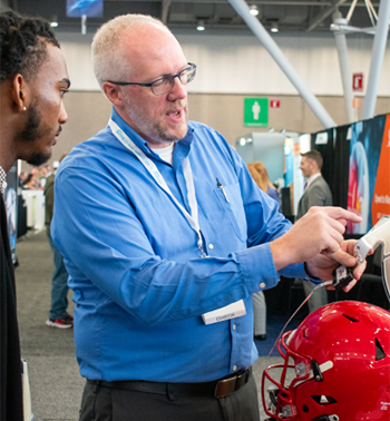 Exhibitor Showcasing Medical Device