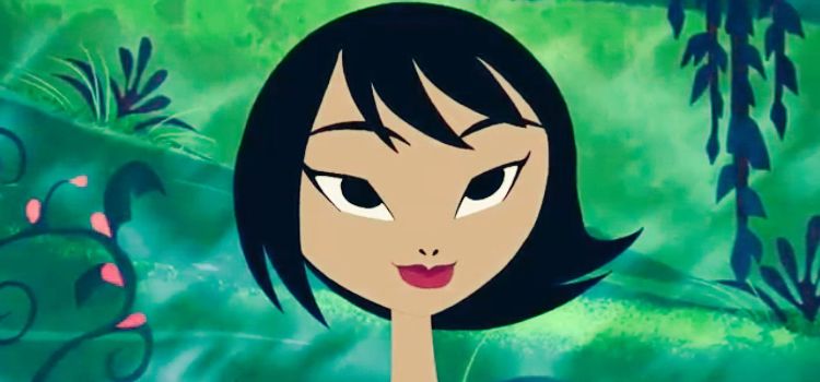 beautiful woman in a tropical jungle