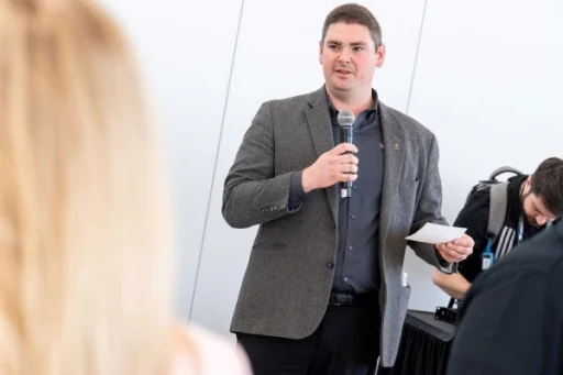 Speaker talking at the Public Sector Reception