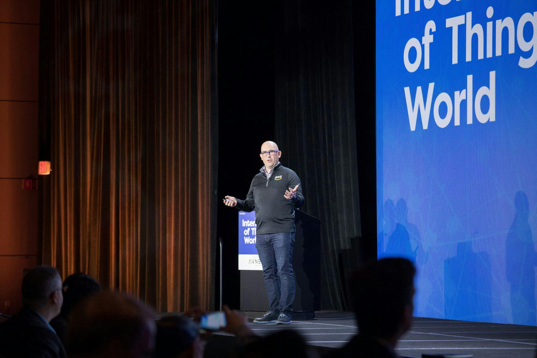 Speaker on stage