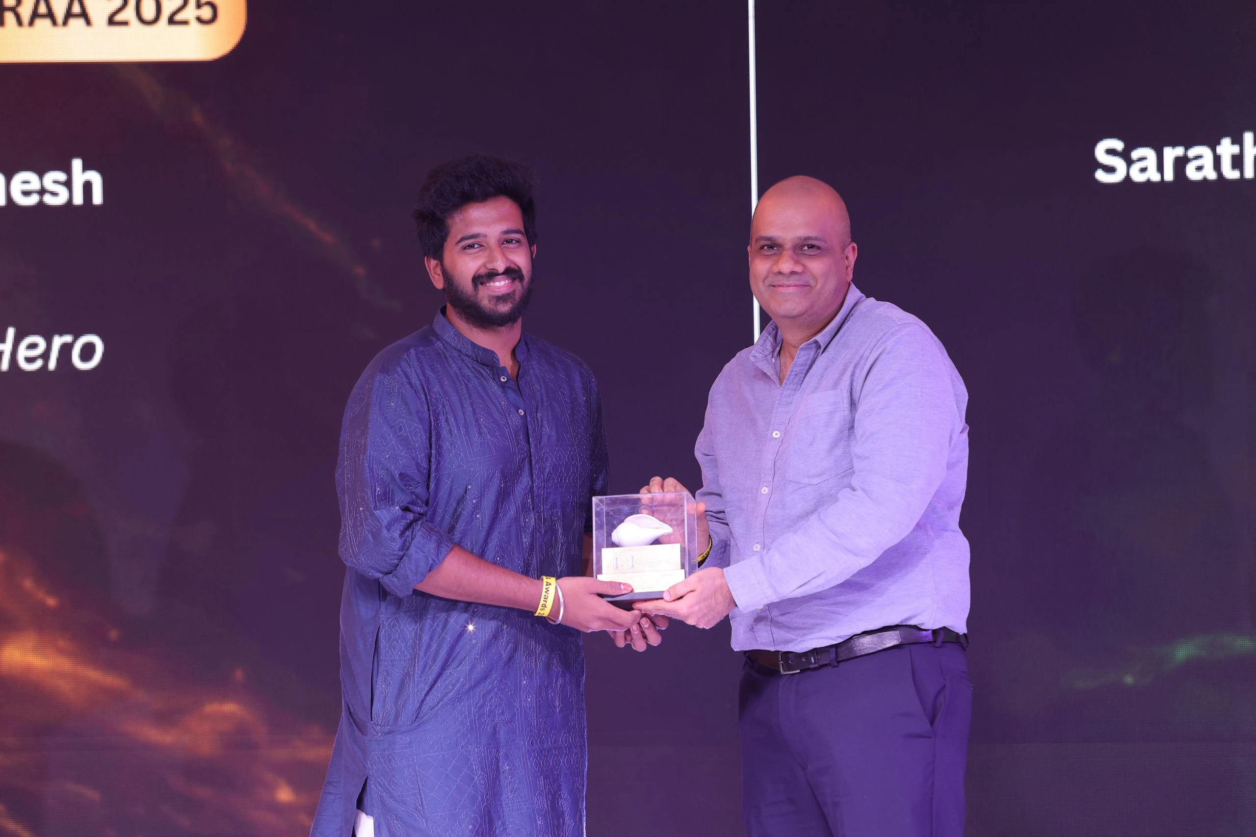 IRAA 2025 – Sukumar Nallagonda again collects the award for Sound Editor Effects & Ambience for Short Films on behalf of Jai Ganesh