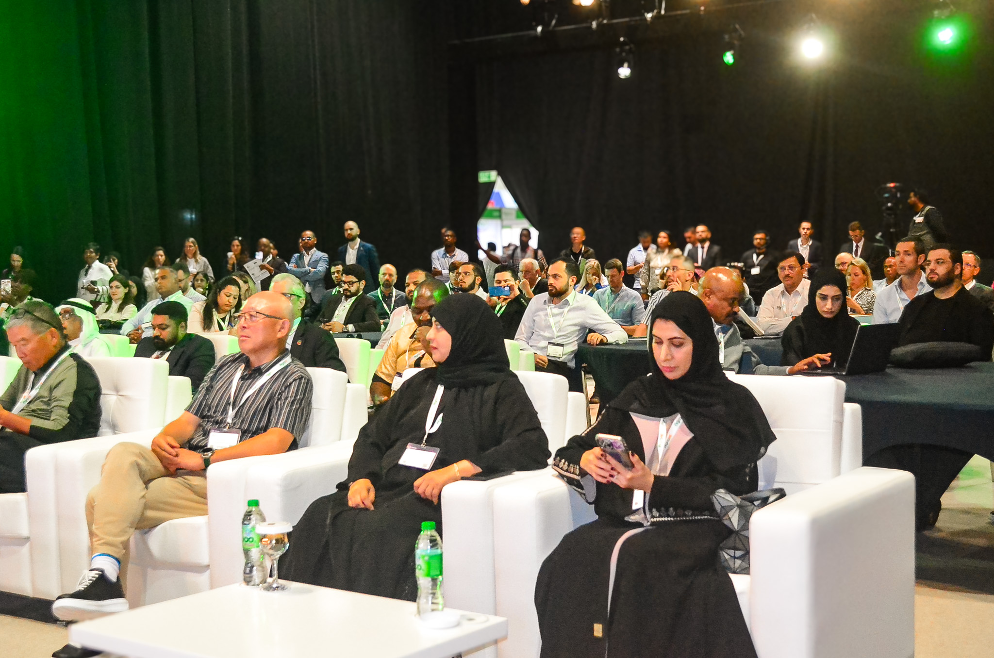 onference attendees at Agra Middle East 2025 in Dubai, UAE, learning from global and regional experts on agriculture, agri-tech, and sustainable farming solutions.