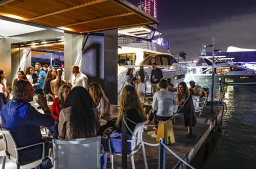 People enjoying Miami Boat Show