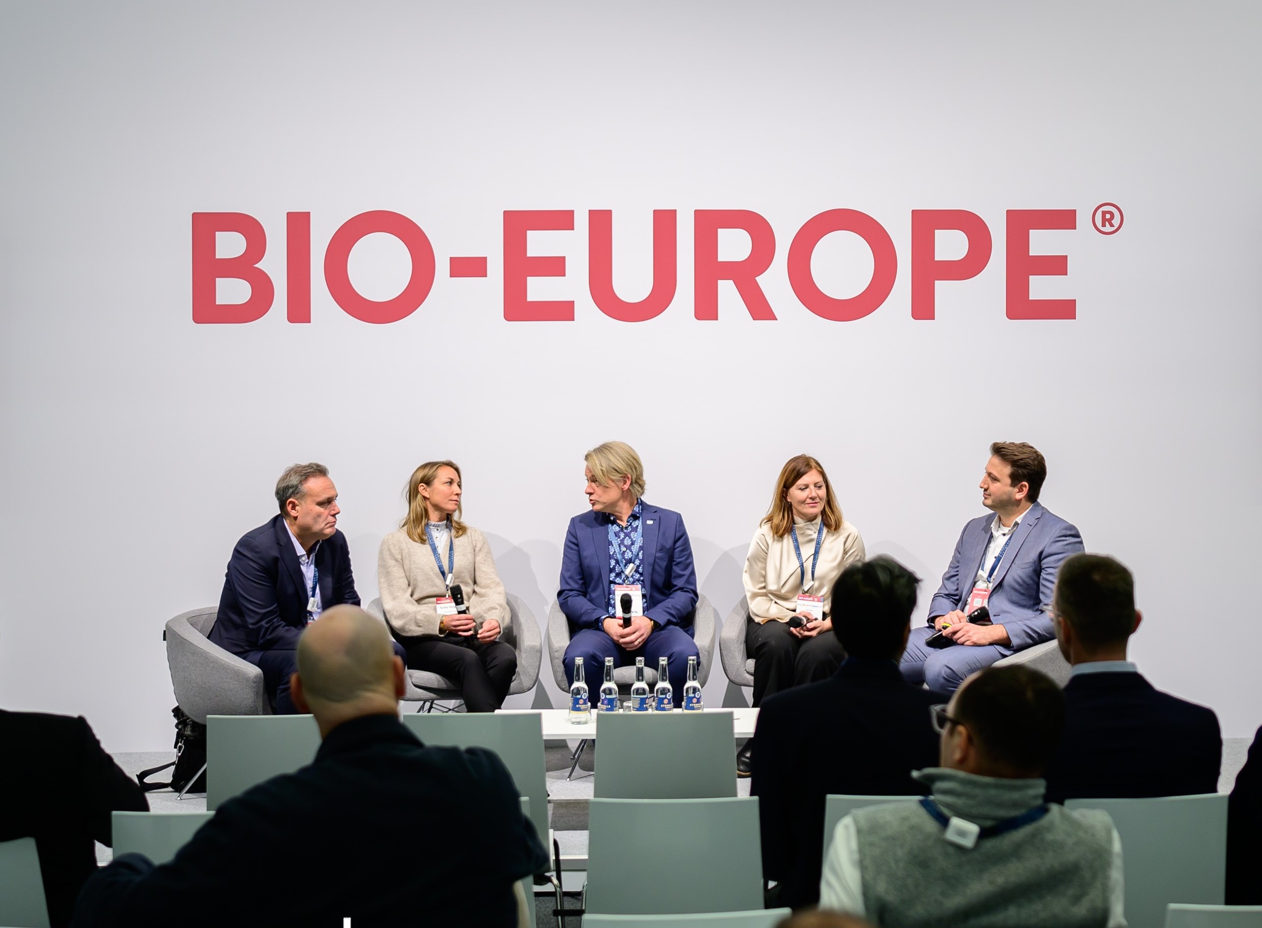 BIO-Europe speakers having a discussion on stage