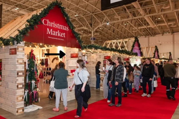2025 Christmas Market Hut Signage Example