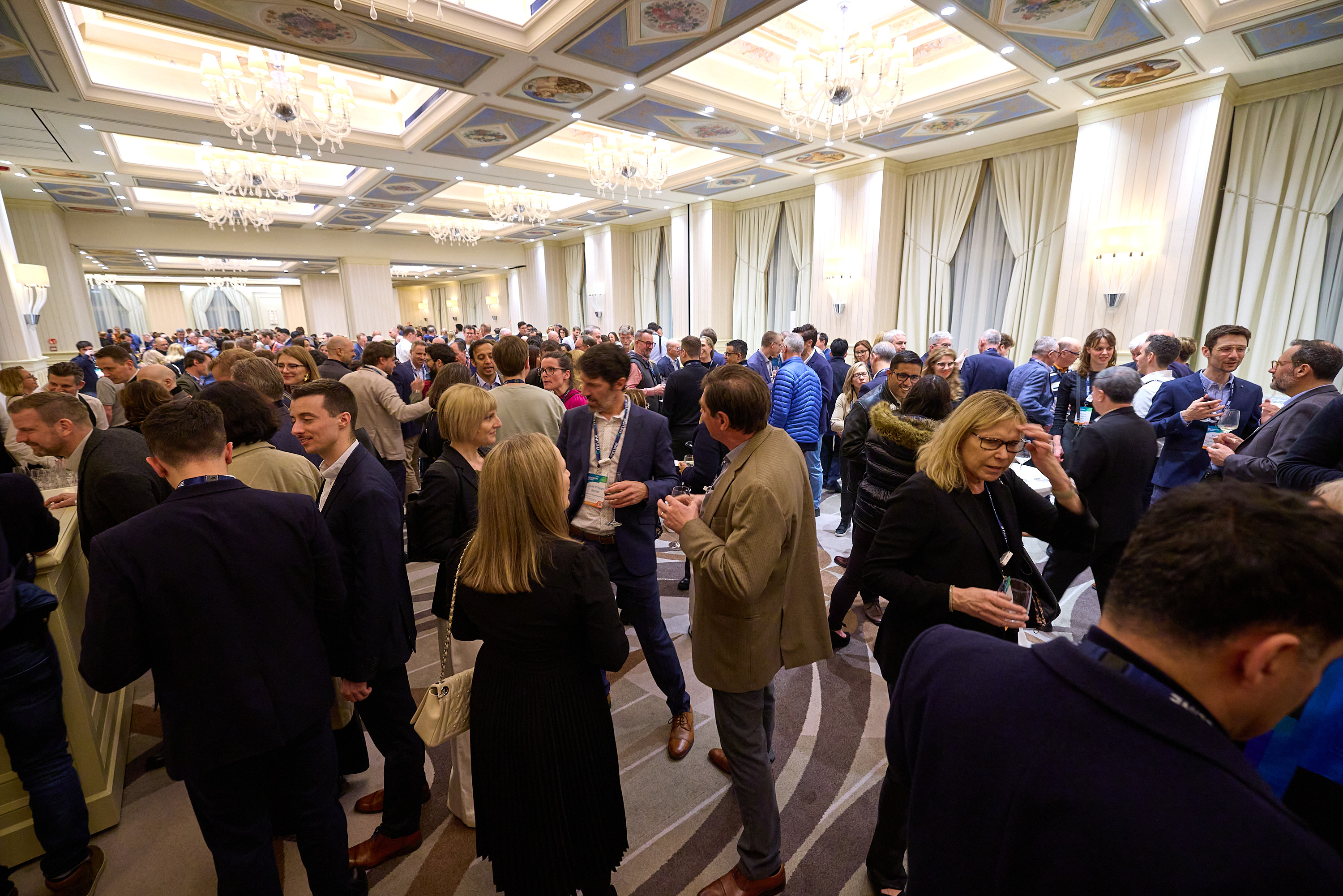 People networking at reception