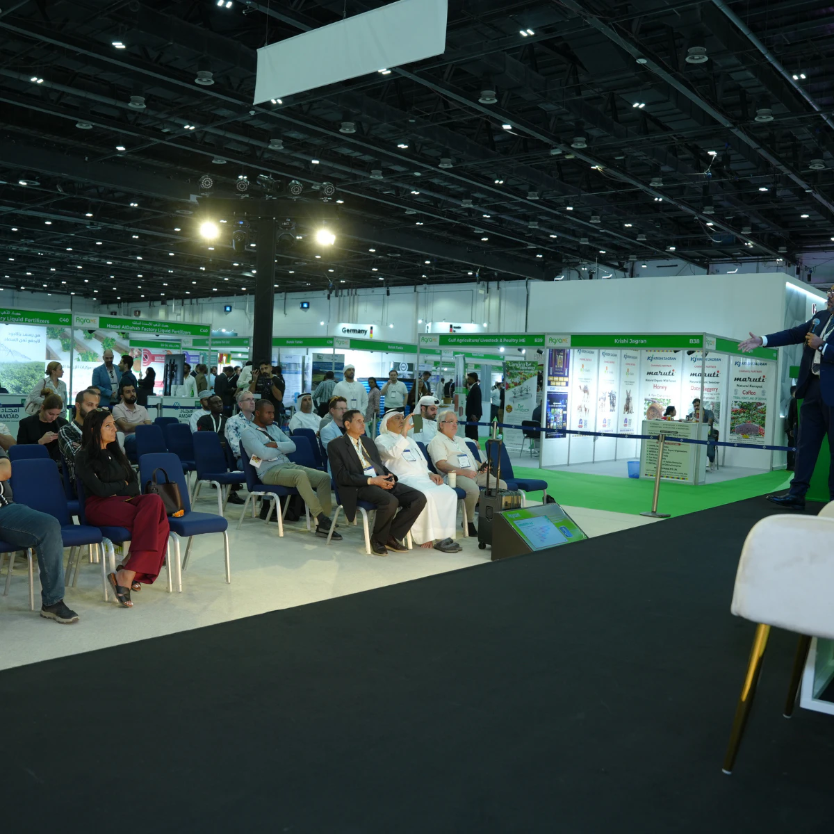 Agriculture professionals attending expert conference sessions at Growtech Middle East