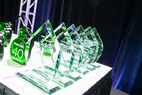 Woman who Inspires Awards on Table