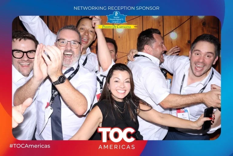 Guests enjoying the networking reception at TOC Americas.