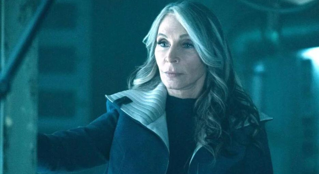 Gates McFadden as Beverly Crusher in the newest Star Trek. Looks like she is in the ship.