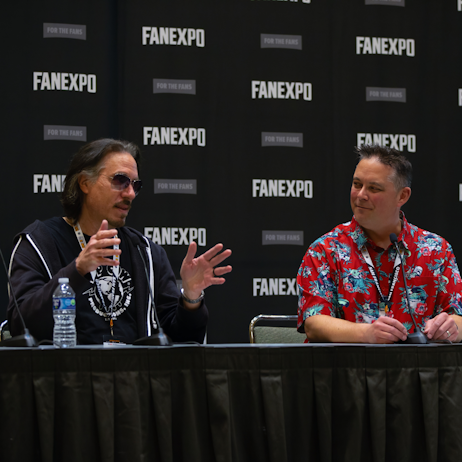 Marc Silvestri on his panel with his moderator