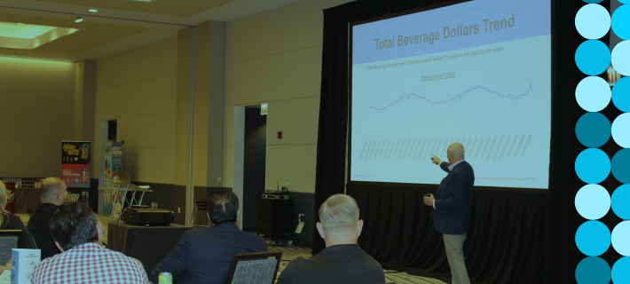 A speaker presenting at the 2024 Cold Vault Forum.