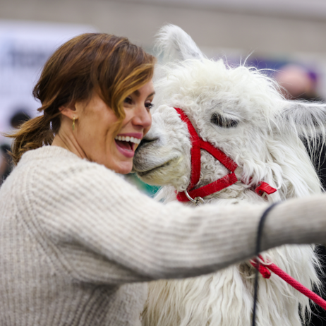 Emily Swallow and Llama