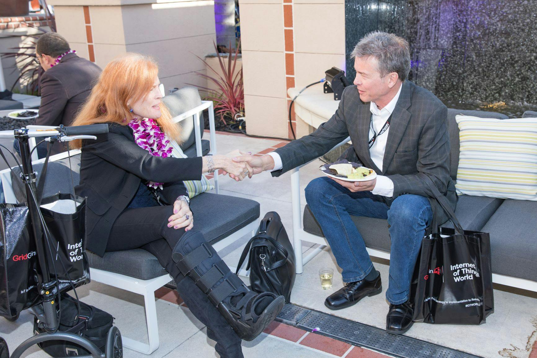 Guests interacting