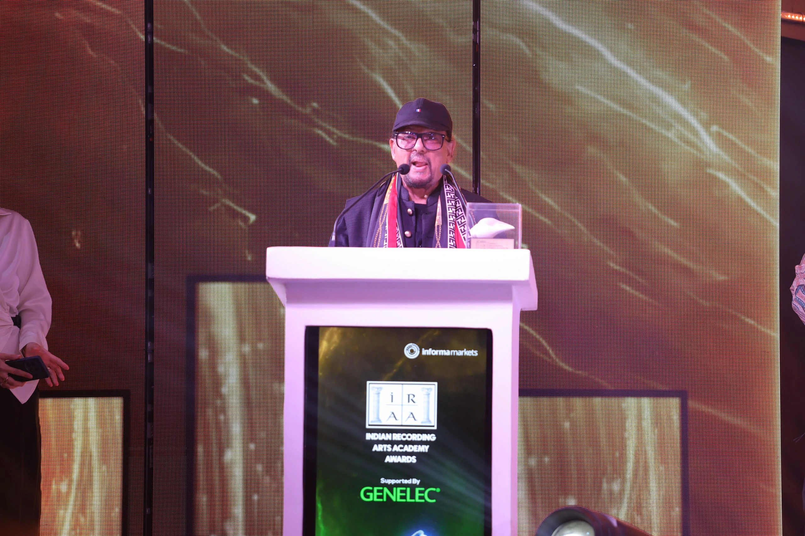 Louis Banks addresses the audience